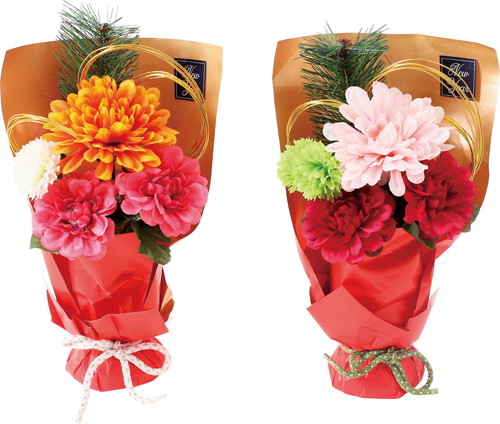 正月アレンジﾞSダリア2AST[BOX]の画像