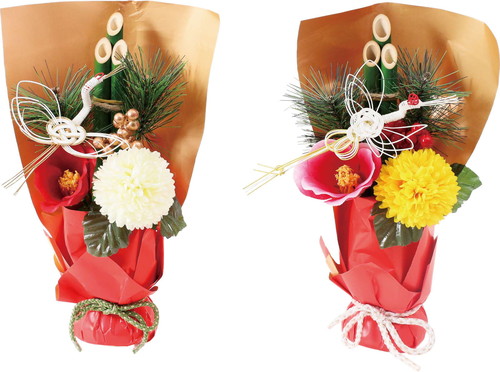 門松アレンジSツバキ2AST[BOX]の画像