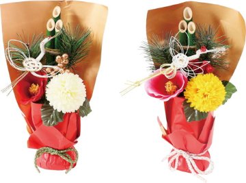 門松アレンジSツバキ2AST[BOX]の画像