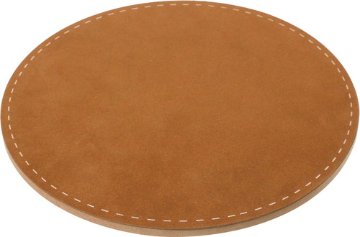 レザールックラウンドマット BRの画像