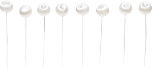 15mmサテンボールピック8P Wの画像