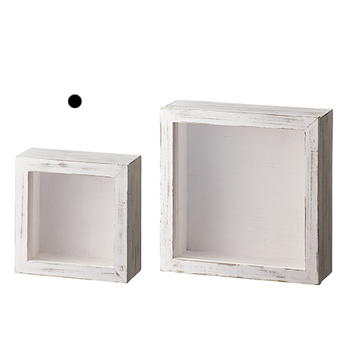 Natural wood box_15□7H (ナチュラル ウッド ボックス)【WHITE】の画像