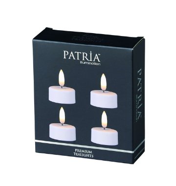 [A-16977_001]PATRIA(ﾊﾟﾄﾘｱ) LEDｷｬﾝﾄﾞﾙﾃｨｰﾗｲﾄ(4ｺ入)【ﾎﾜｲﾄ】の画像
