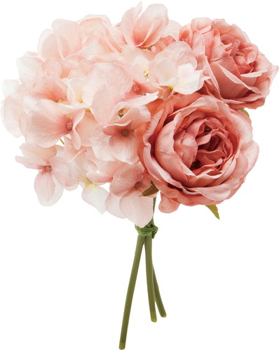 ローズハイドレンジアブーケ【ピンク】の画像