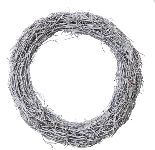 20cmホワイトナチュラルリースの画像