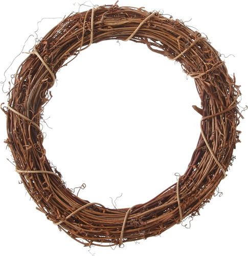 20cmナチュラルラタンリース 6Pの画像