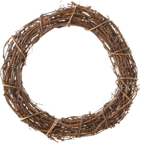 25cmナチュラルラタンリース 6Pの画像