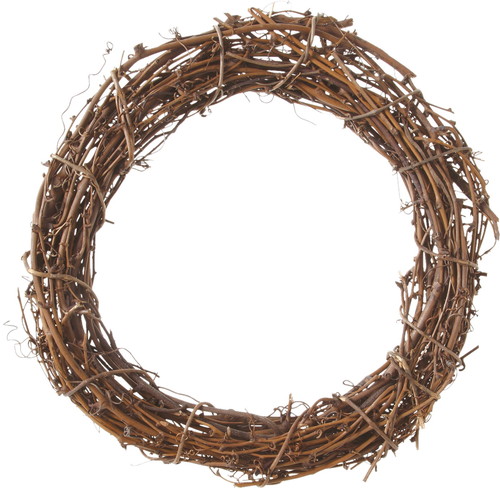 30cmナチュラルラタンリース 6Pの画像