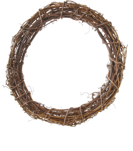 40cmナチュラルラタンリース 6Pの画像