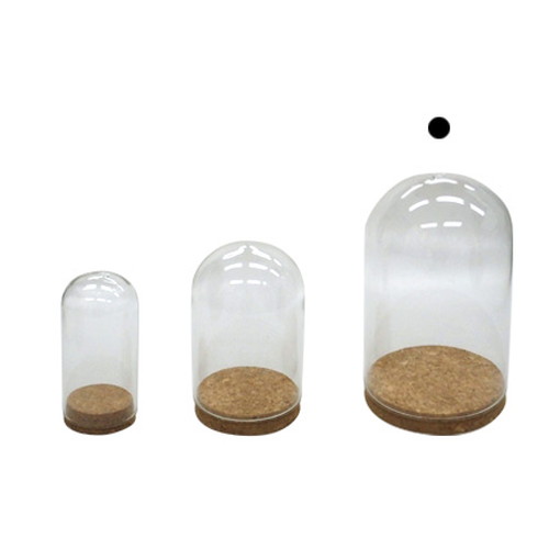 Glass Dome with Cork_10φ16H (ガラスドーム ウィズ コルク)【CLEAR】の画像