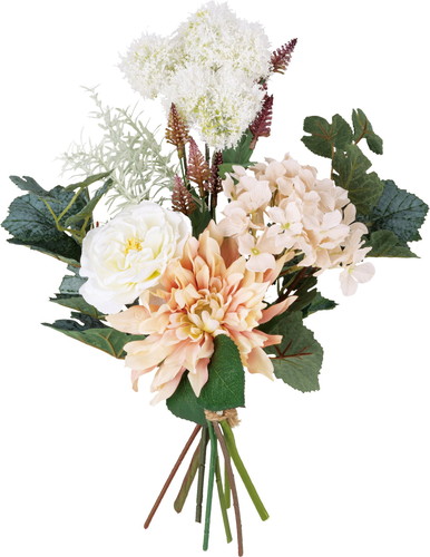 ガーデンローズミックスキャリーブーケL【クリームベージュ】の画像