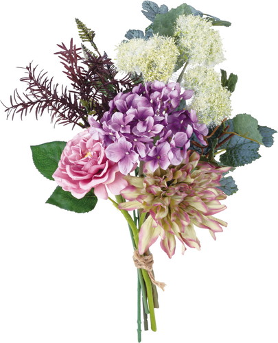 ガーデンローズミックスキャリーブーケL【パープル】の画像