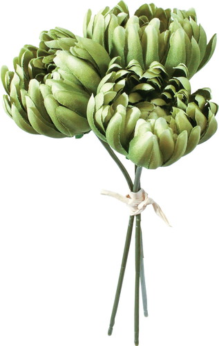 つぼみ菊バンチ×3【グリーン】の画像