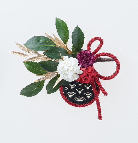 紅白菊のミニ飾り画像