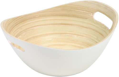 Bamboo kuchen oval bowl S WH画像