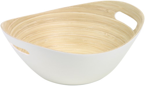 Bamboo kuchen  oval bowl L WHの画像
