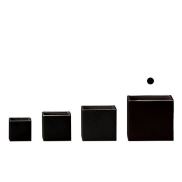 COLOR VASE_CUBE 12□11H (カラー ベース)【BLACK】の画像