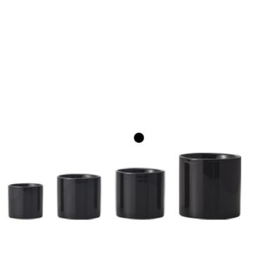 COLOR VASE_CYLINDER 9φ8.5H (カラー ベース)【BLACK】の画像