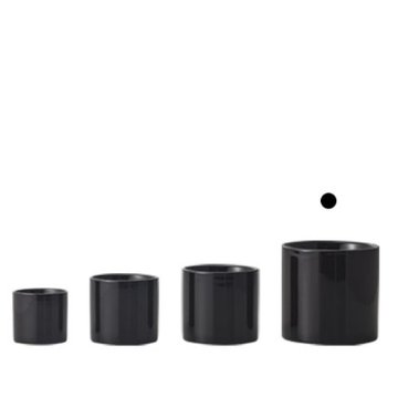 COLOR VASE_CYLINDER 11φ10.5H (カラー ベース)【BLACK】の画像