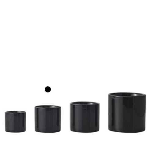 COLOR VASE_CYLINDER 8φ7.5H (カラー ベース)【BLACK】の画像