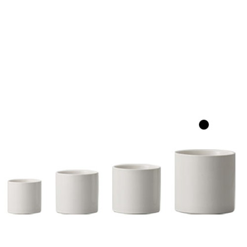 COLOR VASE_CYLINDER 11φ10.5H (カラー ベース)【WHITE】の画像