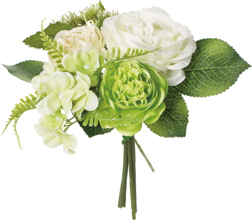 ミックスガーデンローズバンドル【ホワイトグリーン】の画像