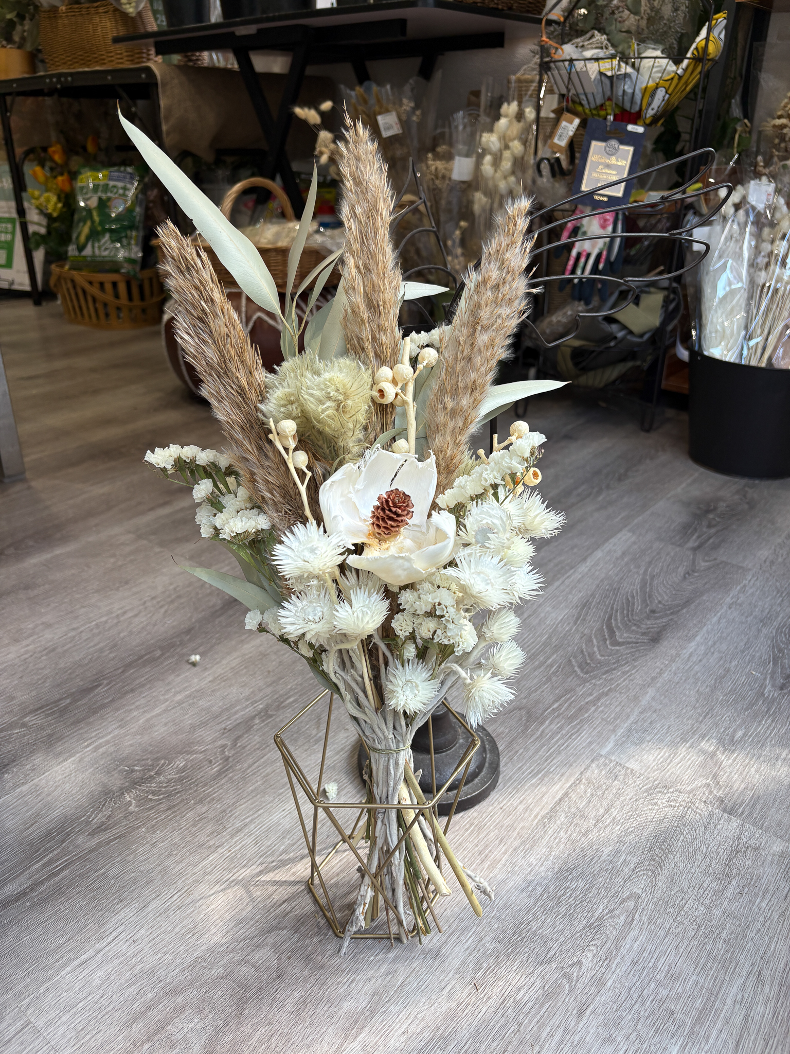 ドライフラワーの花束　ナチュラルブラウンの画像