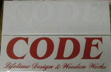 CODEカッティングステッカーの画像