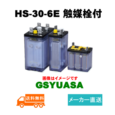 HS-30-6E触媒栓付 【GSユアサ】据置鉛蓄電池HS形（バッテリー） 6V 30Ahの画像