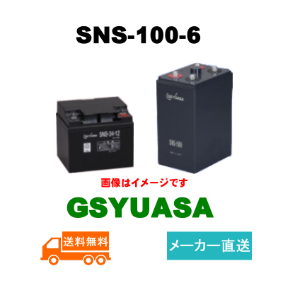 SNS-100-6【GSユアサ】長寿命タイプ制御弁式据置鉛蓄電池（バッテリー） 6V 100Ah
