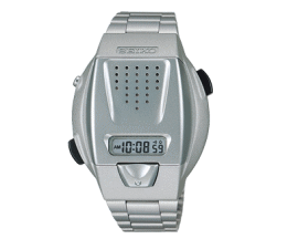 音声腕時計シルバー　SBJS001画像