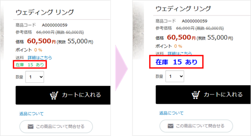商品詳細ページに関するスタイル(CSS)の画像