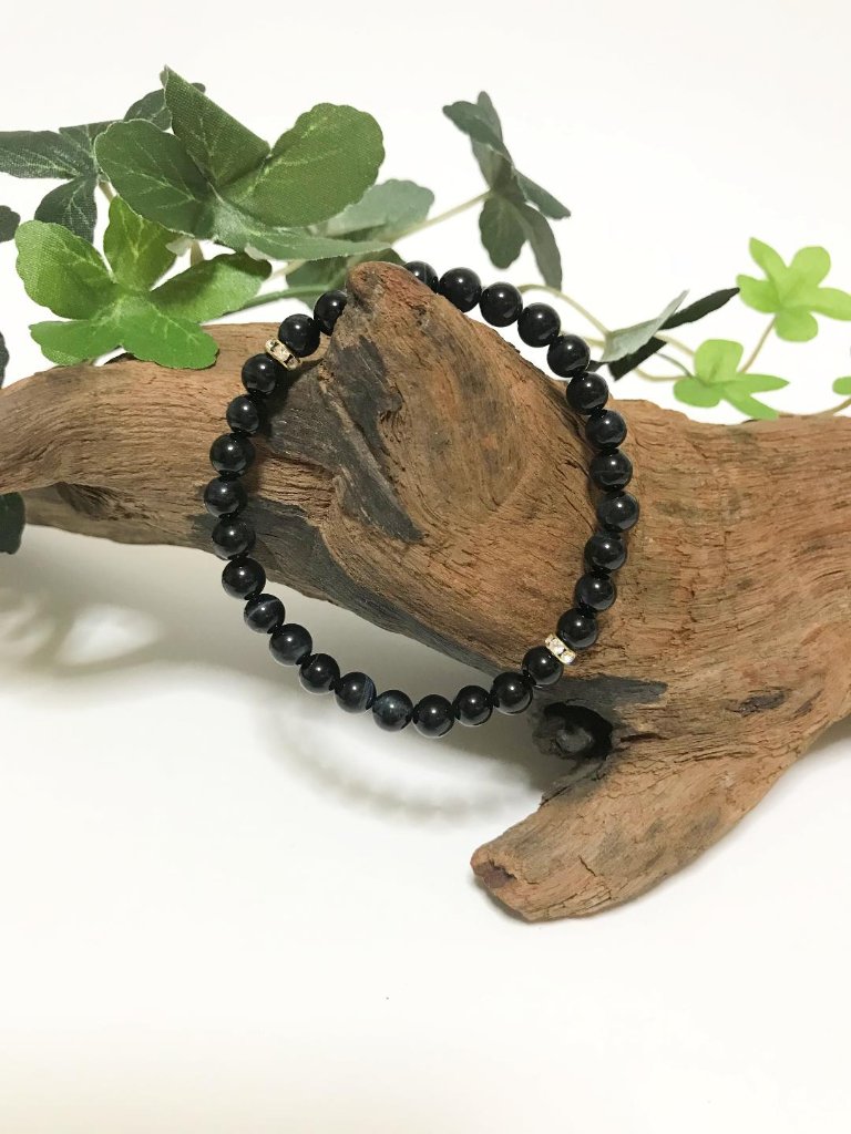 青虎目（銀ロンデル入り）ブレスの画像