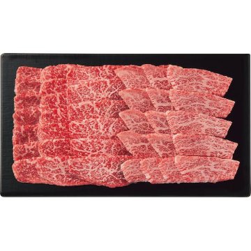 ギフト好適品 銀座吉澤　鹿児島県産黒毛和牛モモ・ロース焼肉用（計５００ｇ）の画像