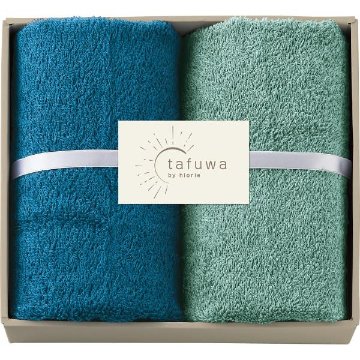 ギフト好適品 ｔａｆｕｗａ　フェイスタオル２枚セット ブルーの画像