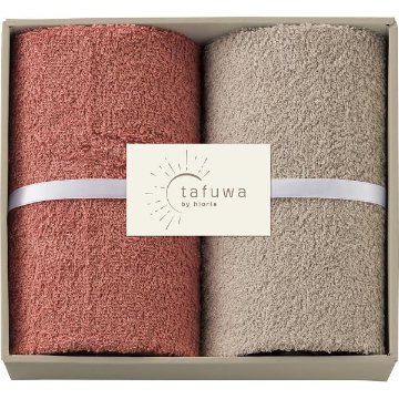 ギフト好適品 ｔａｆｕｗａ　フェイスタオル２枚セット ピンクの画像