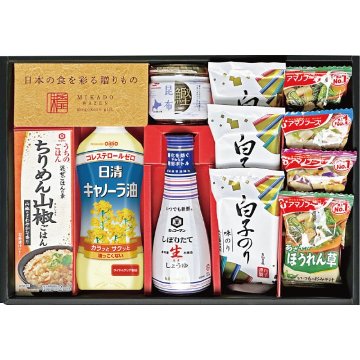 2025年お歳暮特別企画 味香門和膳（みかどわぜん）アマノフーズ＆キッコーマン和食詰合せ  ＭＫＤ−３０Ａ 【全国送料込】の画像