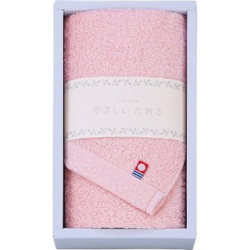 やさしいたおる　フェイスタオル ピンク 1744880の画像