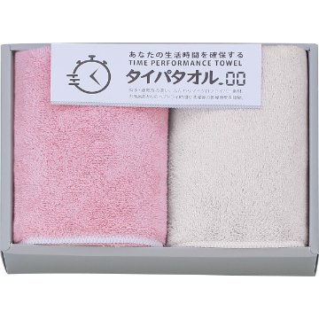 生活時間を確保するタイパタオル　フェイスタオル２枚セット ピンク 1778234の画像