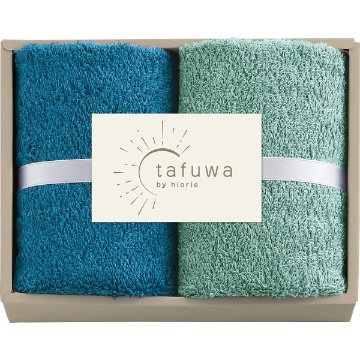 ｔａｆｕｗａ　ウォッシュタオル２枚セット ブルー 1712463の画像