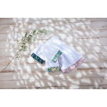 プリマロゼッタ　フェイスタオル３枚セット ピンク・イエロー・ブルー PR-2435-PBの画像