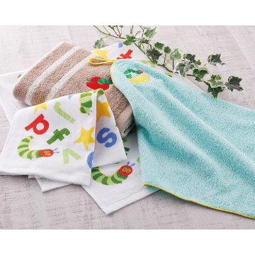 はらぺこあおむし　コンパクトバス・フェイス・ウォッシュ・ループ付きウォッシュタオルセット HP300700の画像