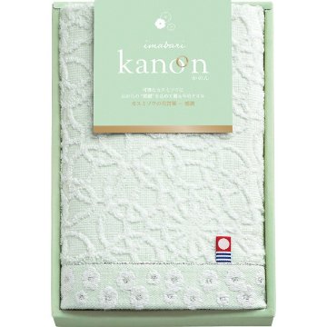 今治かのん　フェイスタオル グリーン 68012の画像