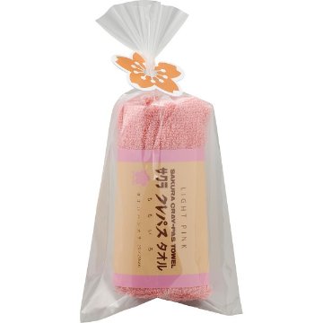 クレパスタオル　タオルハンカチ ピンク 1712020の画像