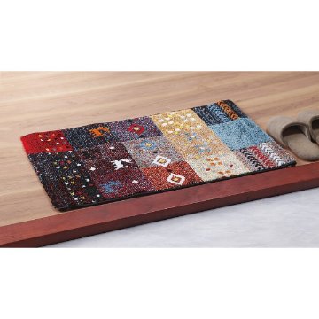 トルコ製ウィルトン玄関マット　ギャベ柄 ﾌｫﾘｱRE5080の画像