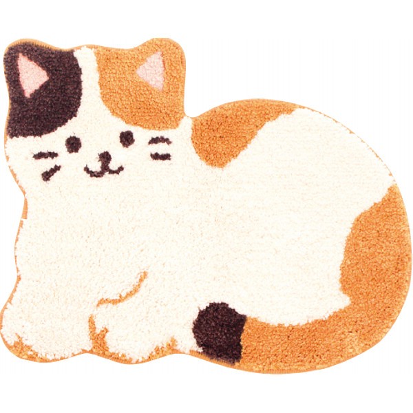 ファンディトアニマル　洗えるマット みけねこ 57524の画像