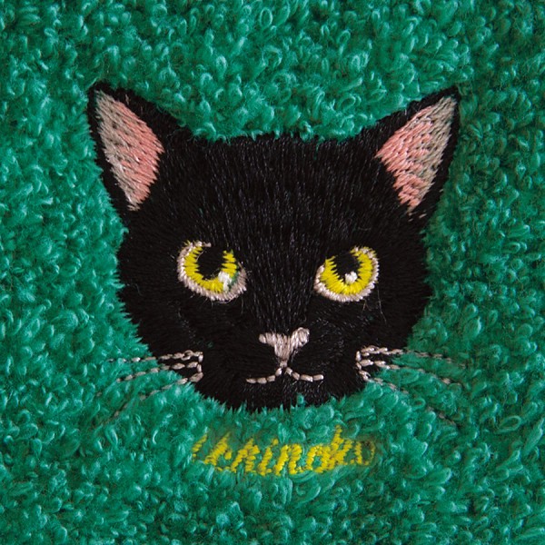 Ｕｃｈｉｎｏｋｏ　ｍａｔｅ　コットンハンカチ クロネコ UNS-1203の画像