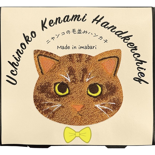 Ｕｃｈｉｎｏｋｏ　ｍａｔｅ　毛並みハンカチ 茶トラ UNJ-801の画像
