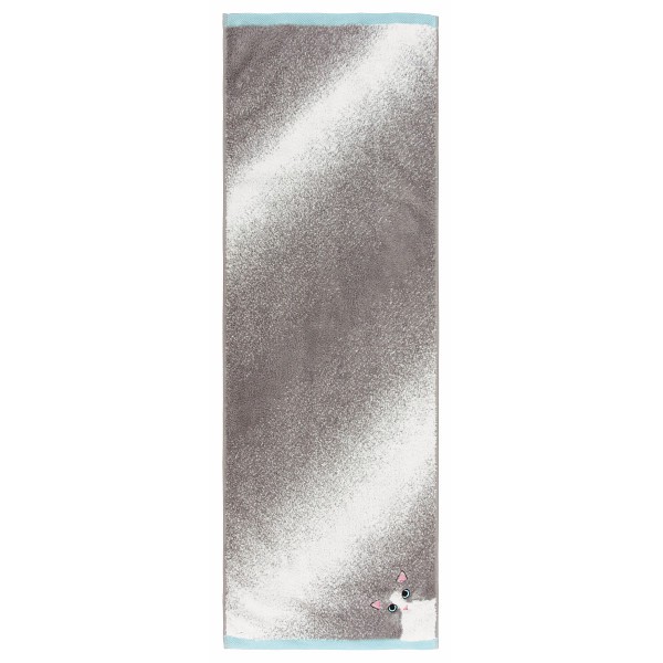 Ｕｃｈｉｎｏｋｏ　ｍａｔｅ　毛並みロングフェイスタオル ハチワレ UNJF-2203の画像