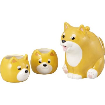 ティーセット　柴犬親子 SAN4576の画像